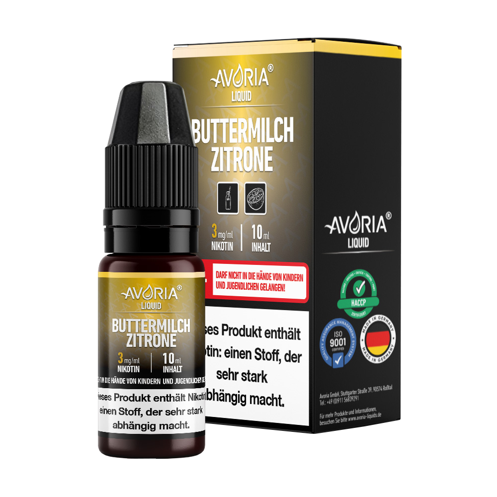 Avoria - Buttermilch-Zitrone E-Zigaretten Liquid 6 mg/ml