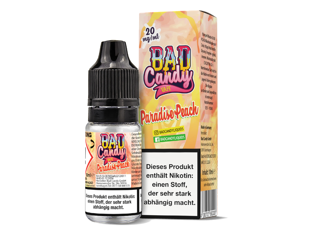 Bad Candy Liquids - Paradise Peach - Nikotinsalz Liquid 20 mg/ml