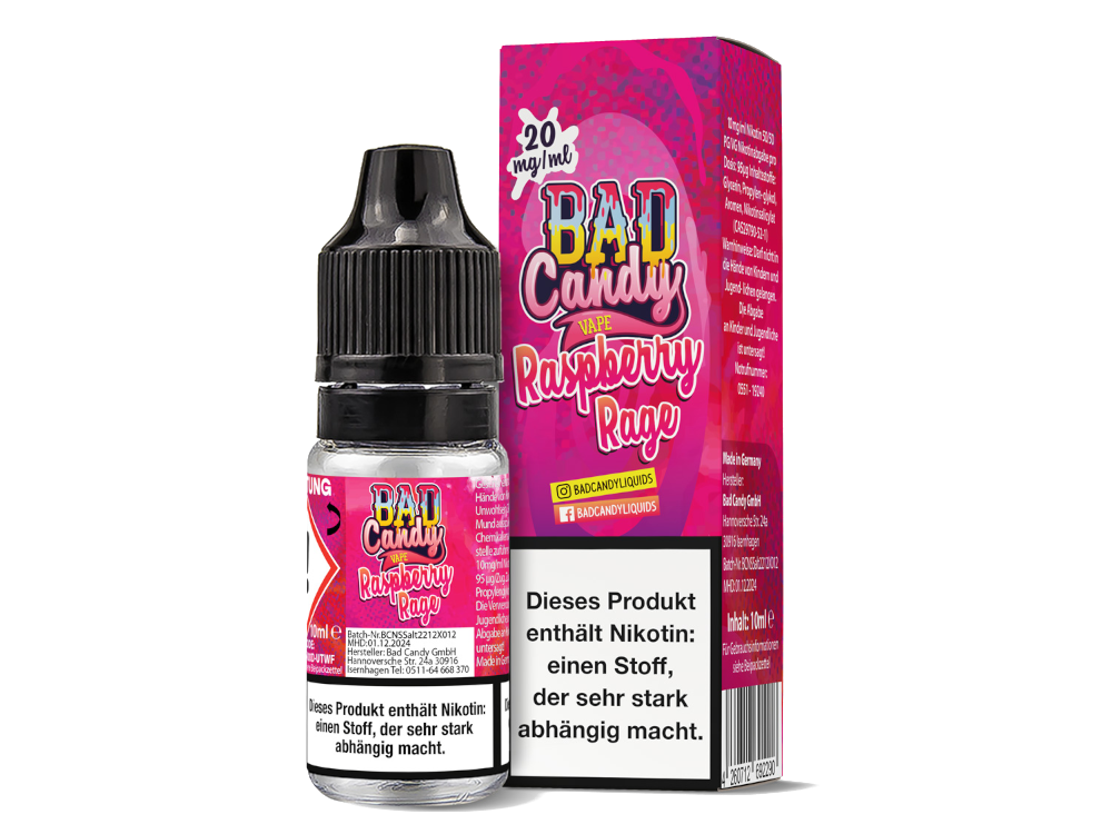 Bad Candy Liquids - Raspberry Rage - Nikotinsalz Liquid 20 mg/ml