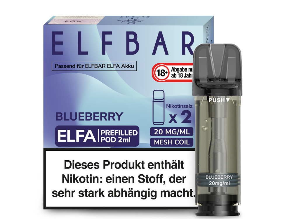 Elfbar - Elfa Pod Blueberry 20 mg/ml (2 Stück pro Packung)