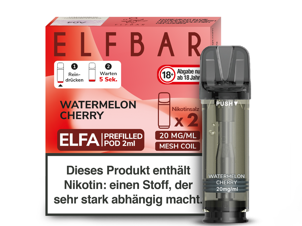 Elfbar - Elfa Pod Watermelon Cherry 20 mg/ml (2 Stück pro Packung)