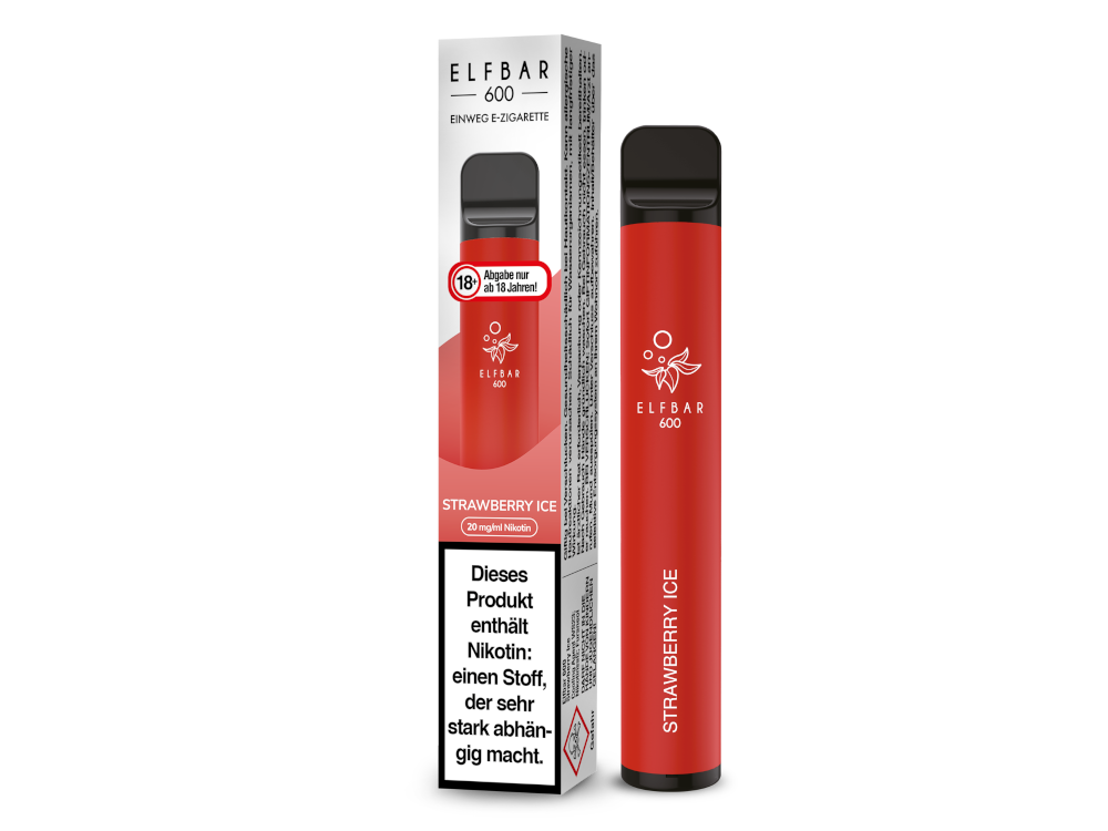 Elfbar - 600 Einweg E-Zigarette - Strawberry Ice 20 mg/ml