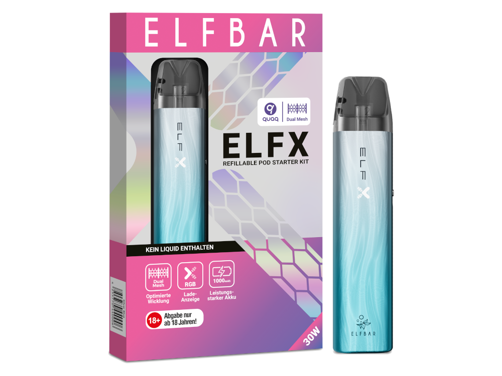 Elfbar - Elfx E-Zigaretten Set silber-blau