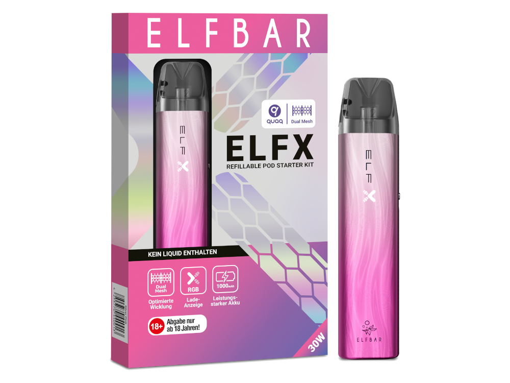 Elfbar - Elfx E-Zigaretten Set silber-pink