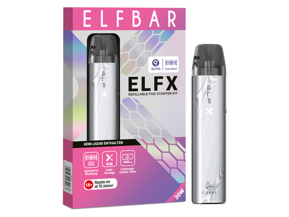 Elfbar - Elfx E-Zigaretten Set silber