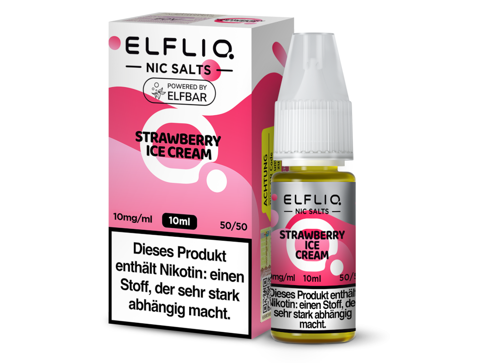 ELFLIQ - Strawberry Ice Cream - Nikotinsalz Liquid 10 mg/ml