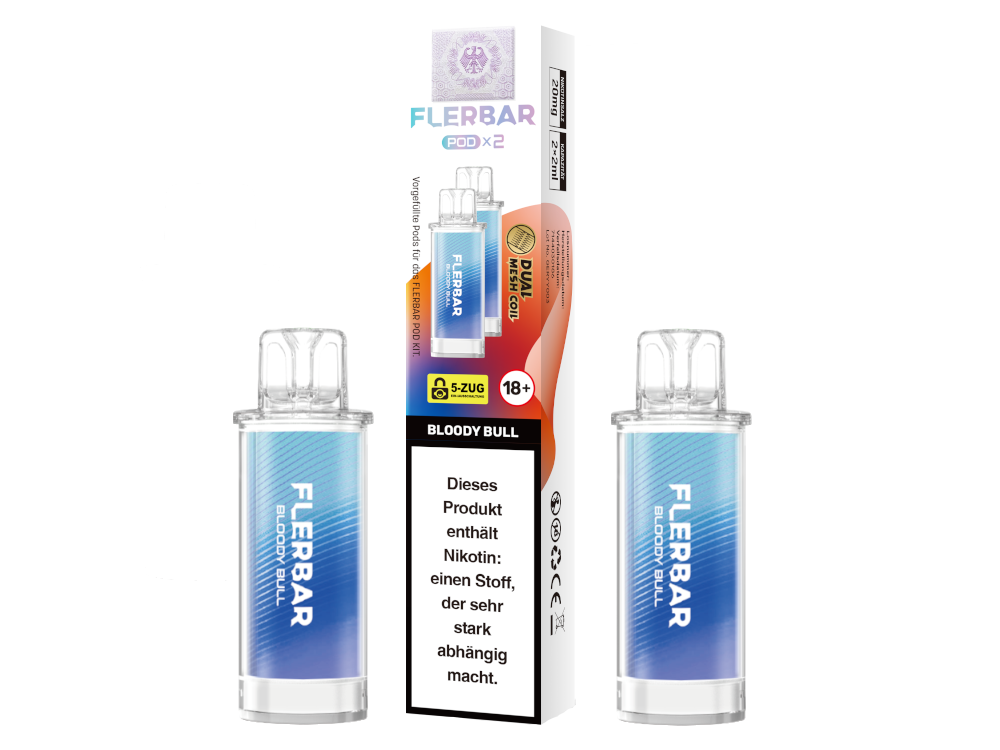 Flerbar - POD Bloody Bull 20 mg/ml (2 Stück pro Packung)