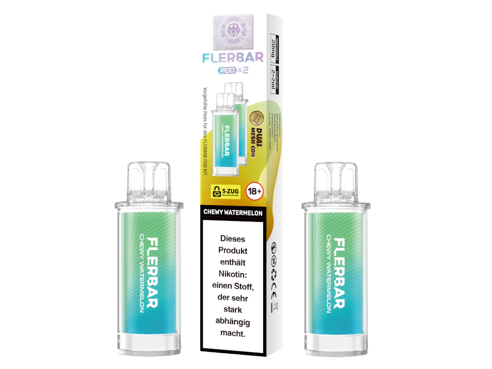Flerbar - POD Chewy Watermelon 20 mg/ml (2 Stück pro Packung)