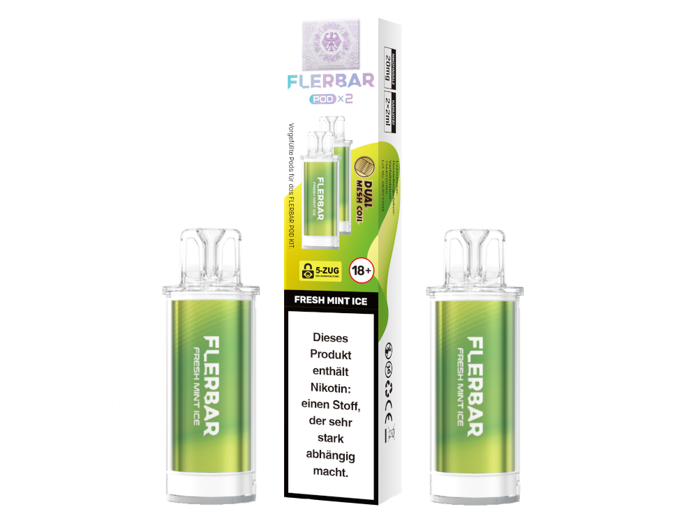 Flerbar - POD Fresh Mint Ice 20 mg/ml (2 Stück pro Packung)