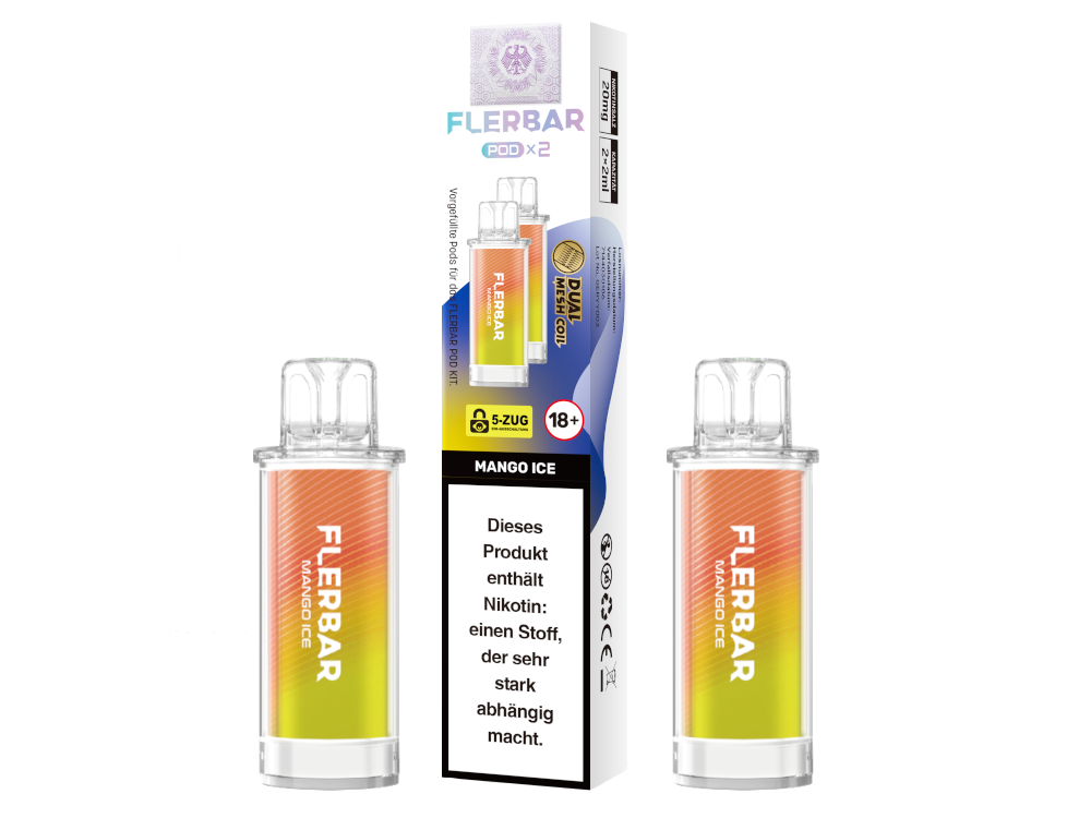 Flerbar - POD Mango Ice 20 mg/ml (2 Stück pro Packung)