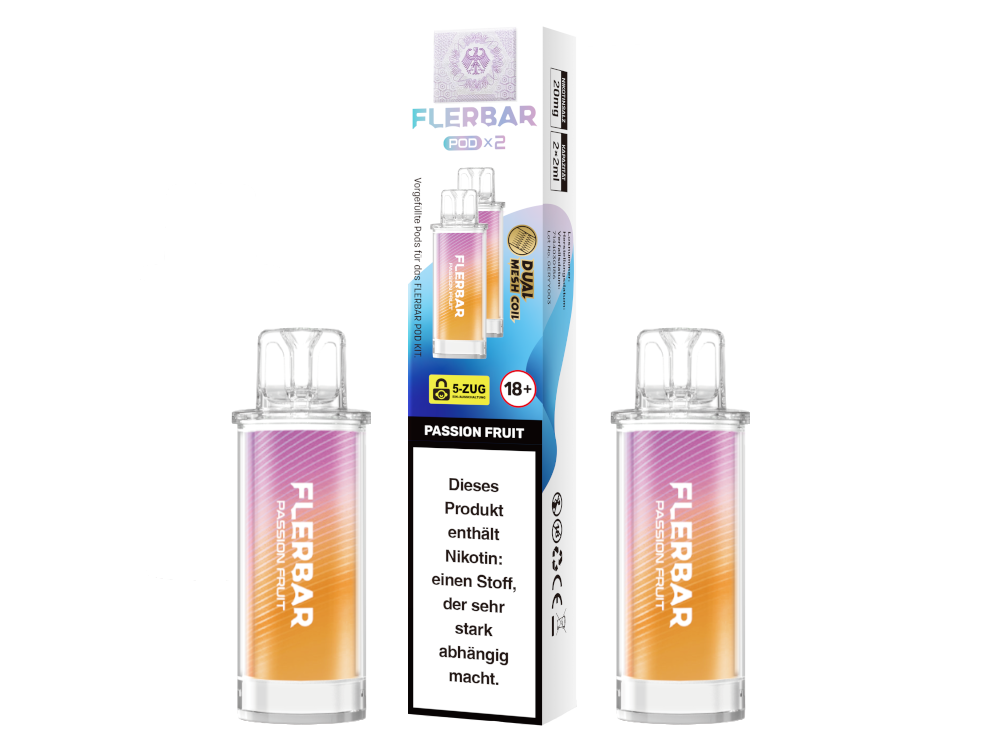 Flerbar - POD Passion Fruit 20 mg/ml (2 Stück pro Packung)