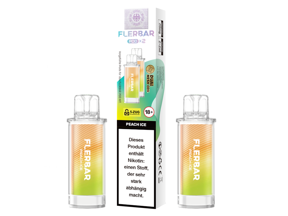 Flerbar - POD Peach lce 20 mg/ml (2 Stück pro Packung)