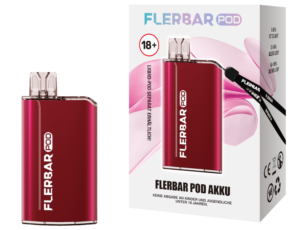 Flerbar - POD Akku 500 mAh rot