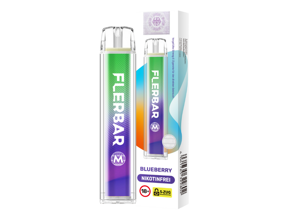 Flerbar - M Einweg E-Zigarette - Blueberry 0 mg/ml