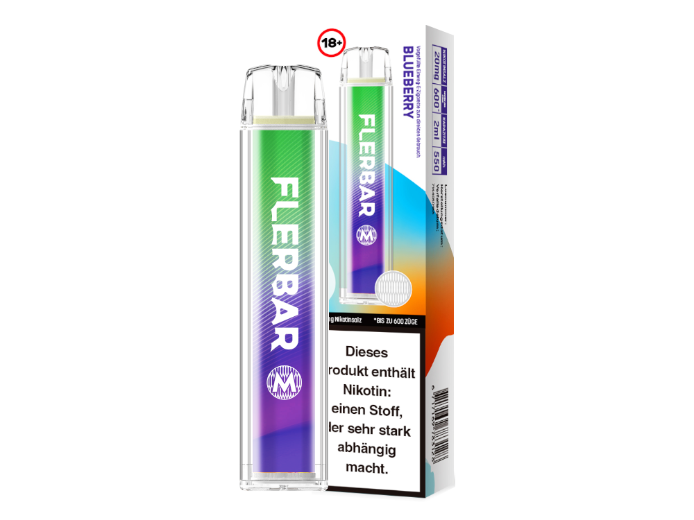 Flerbar - M Einweg E-Zigarette - Blueberry 20 mg/ml