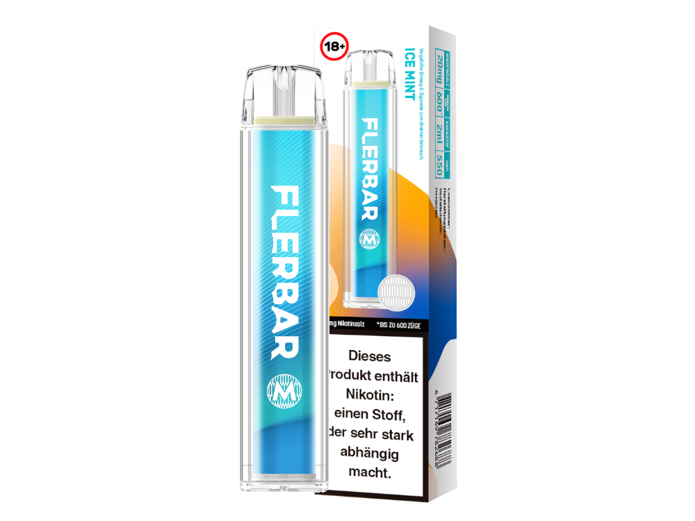 Flerbar - M Einweg E-Zigarette - Ice Mint 20 mg/ml