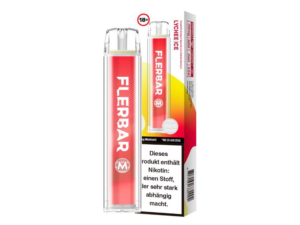 Flerbar - M Einweg E-Zigarette - Lychee Ice 20 mg/ml