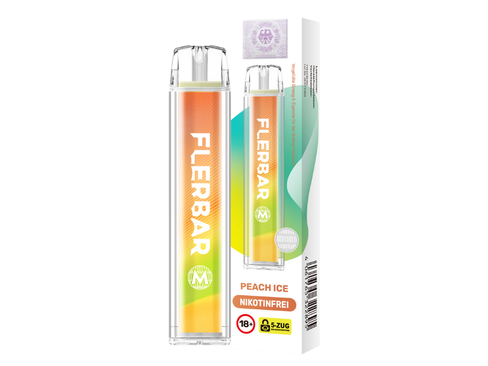 Flerbar - M Einweg E-Zigarette - Peach Ice 0 mg/ml
