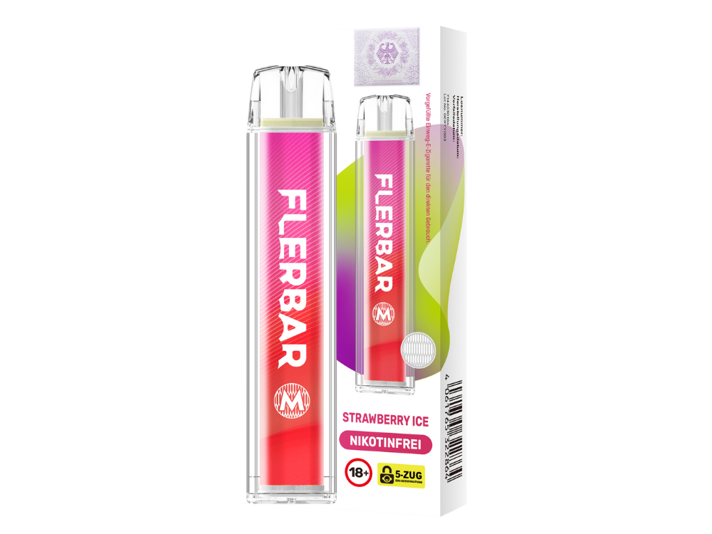 Flerbar - M Einweg E-Zigarette - Strawberry Ice 0 mg/ml