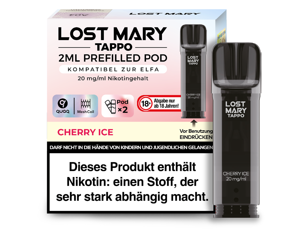 Lost Mary - Tappo Pod Cherry Ice 20 mg/ml (2 Stück pro Packung)