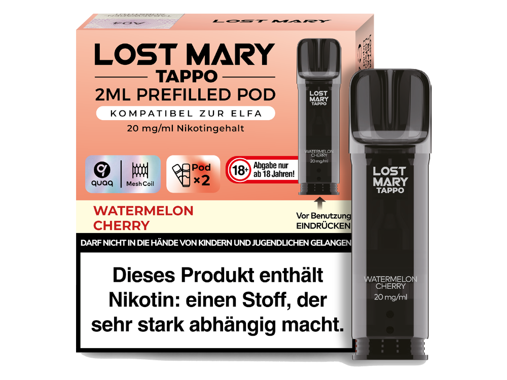 Lost Mary - Tappo Pod Watermelon Cherry 20 mg/ml (2 Stück pro Packung)