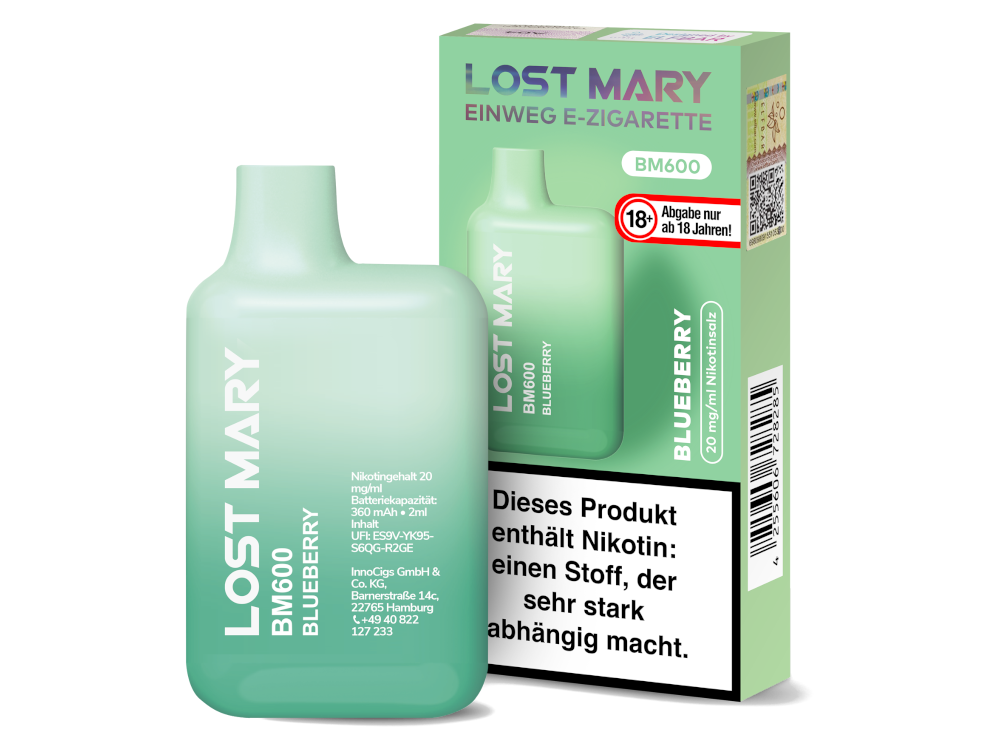 Lost Mary - BM600 Einweg E-Zigarette - Blueberry 20 mg/ml