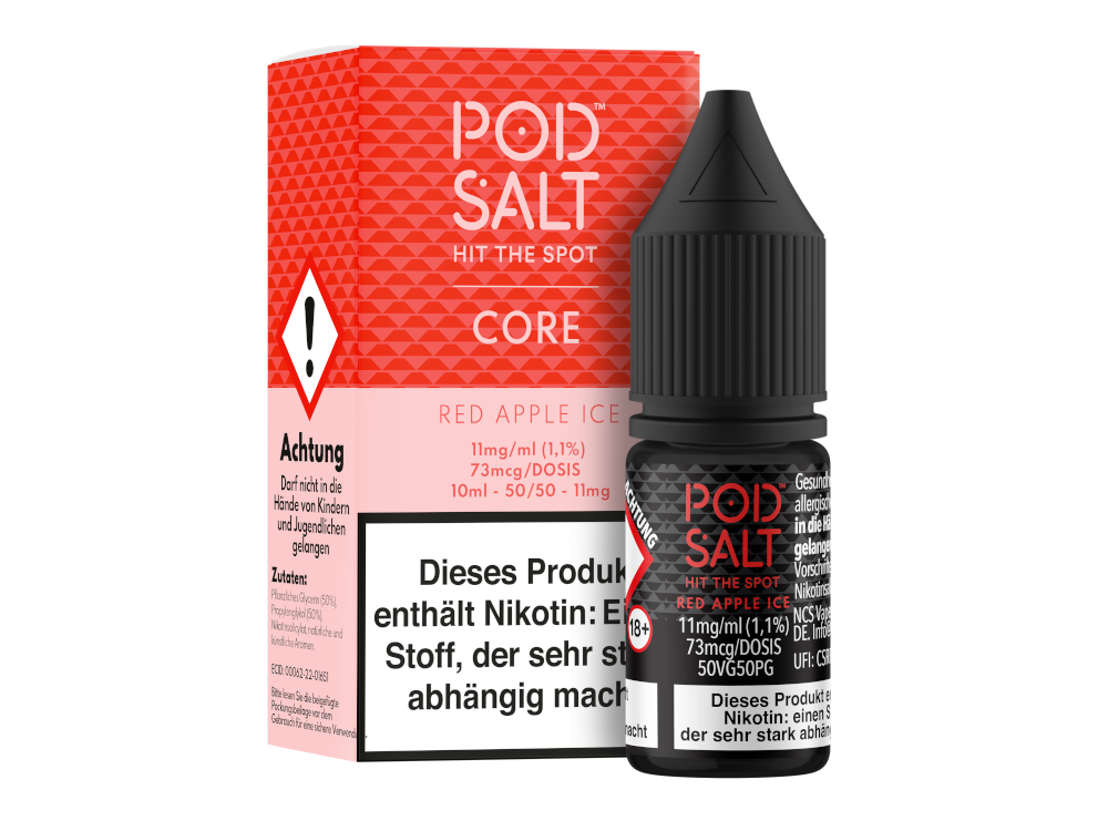 Pod Salt Core - Red Apple Ice - Nikotinsalz Liquid 11 mg/ml
