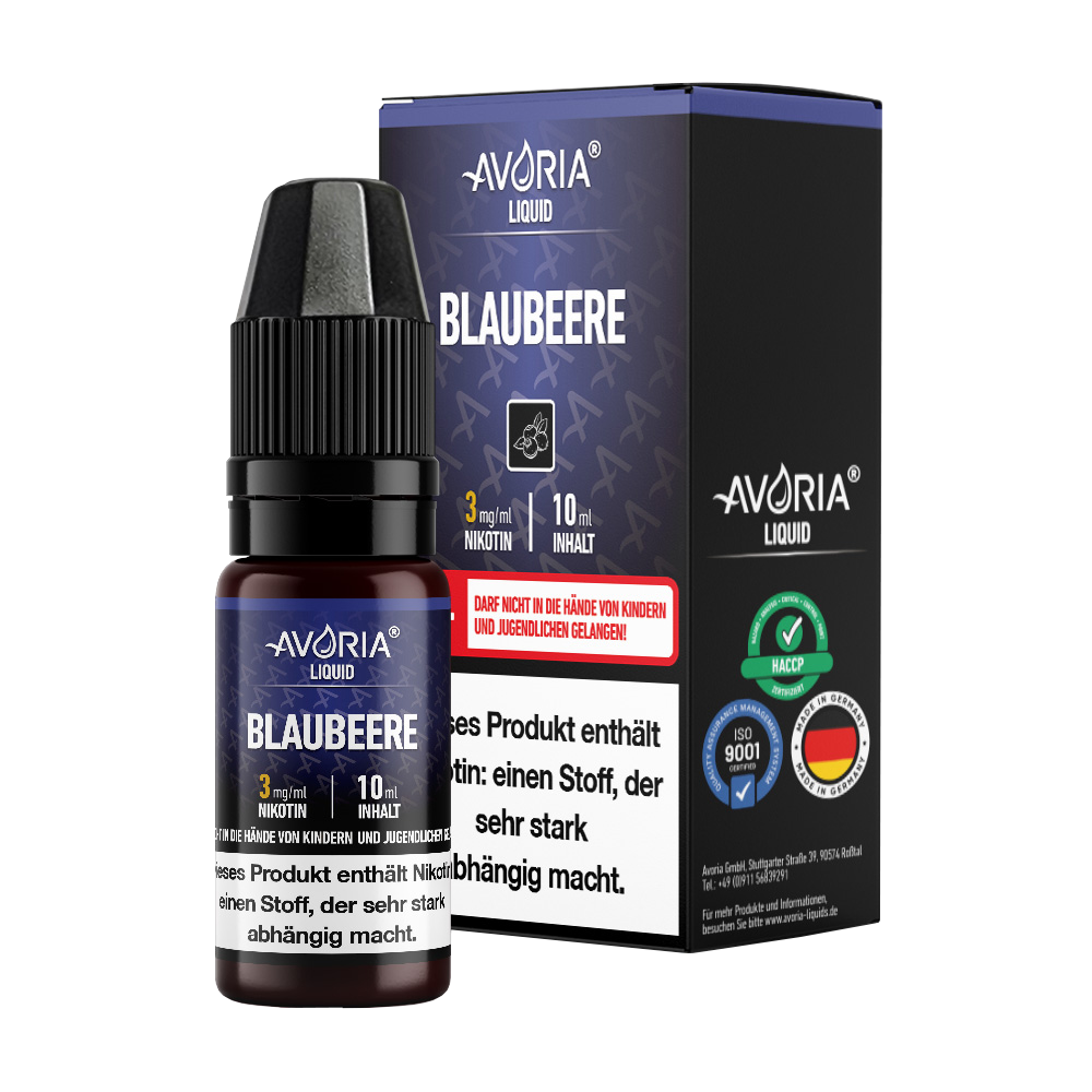 Avoria - Blaubeere E-Zigaretten Liquid 12 mg/ml