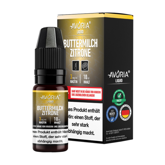 Avoria - Buttermilch-Zitrone E-Zigaretten Liquid 6 mg/ml