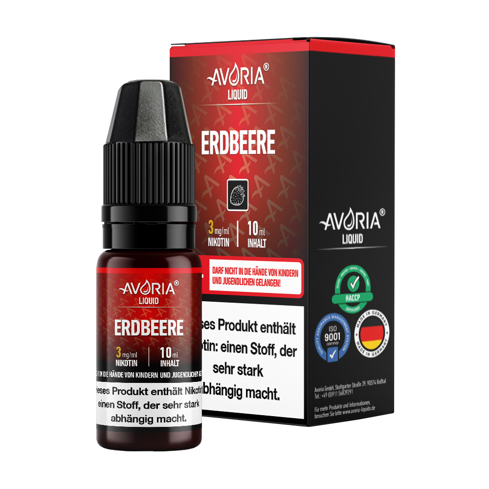 Avoria - Erdbeere E-Zigaretten Liquid 3 mg/ml