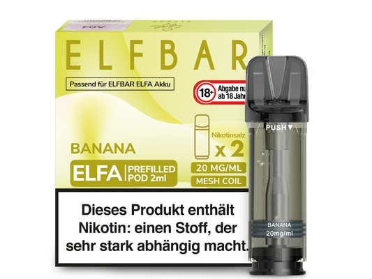 Elfbar - Elfa Pod Banana 20 mg/ml (2 Stück pro Packung)