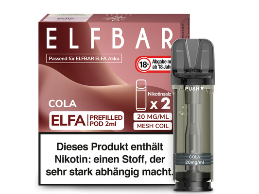 Elfbar - Elfa Pod Cola 20 mg/ml (2 Stück pro Packung)