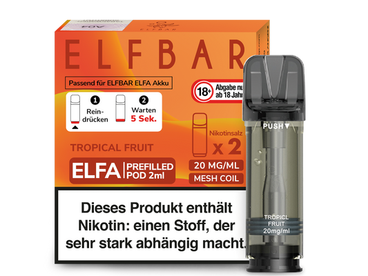 Elfbar - Elfa Pod Tropical Fruit 20 mg/ml (2 Stück pro Packung)