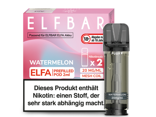 Elfbar - Elfa Pod Watermelon 20 mg/ml (2 Stück pro Packung)