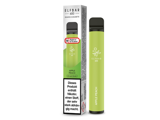 Elfbar - 600 Einweg E-Zigarette - Apple Peach 20 mg/ml