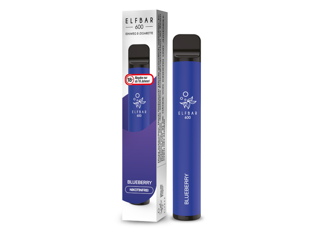 Elfbar - 600 Einweg E-Zigarette - Blueberry 0 mg/ml