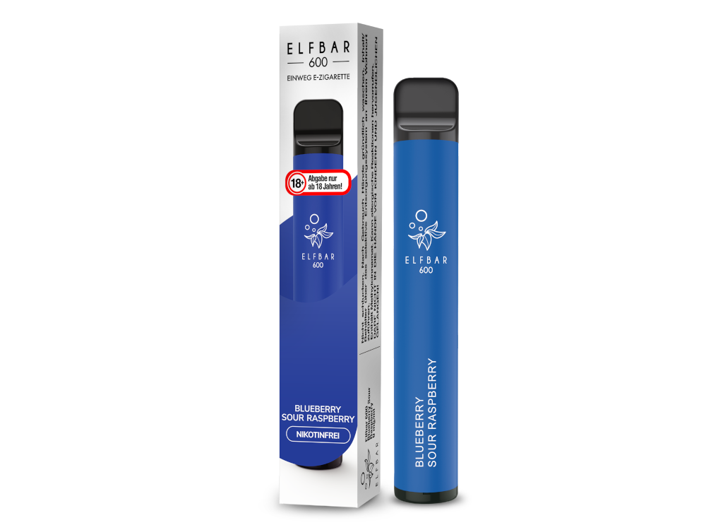 Elfbar - 600 Einweg E-Zigarette - Blueberry Sour Raspberry 0 mg/ml