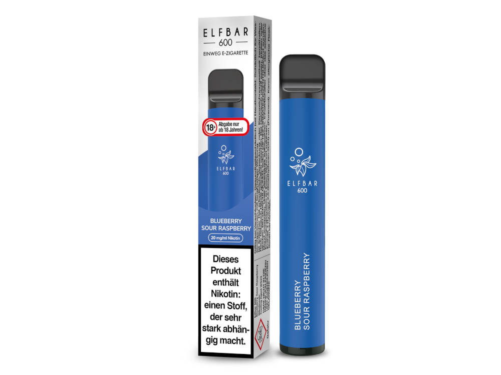 Elfbar - 600 Einweg E-Zigarette - Blueberry Sour Raspberry 20 mg/ml
