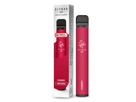 Elfbar - 600 Einweg E-Zigarette - Cherry 0 mg/ml