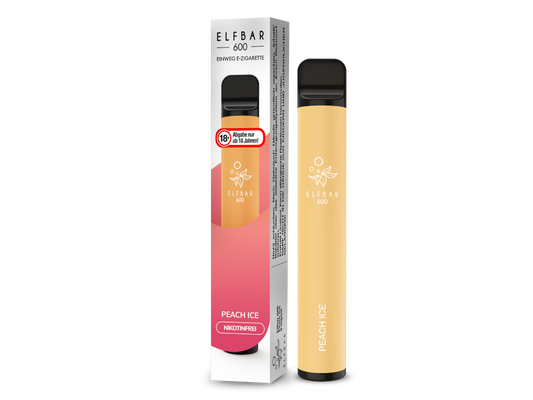 Elfbar - 600 Einweg E-Zigarette - Peach Ice 0 mg/ml