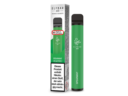 Elfbar - 600 Einweg E-Zigarette - Spearmint 20 mg/ml