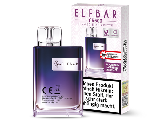 Elfbar - CR600 Einweg E-Zigarette - Blackberry Raspberry Lemonade 20 mg/ml