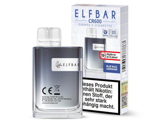 Elfbar - CR600 Einweg E-Zigarette - Blue Razz Lemonade 20 mg/ml