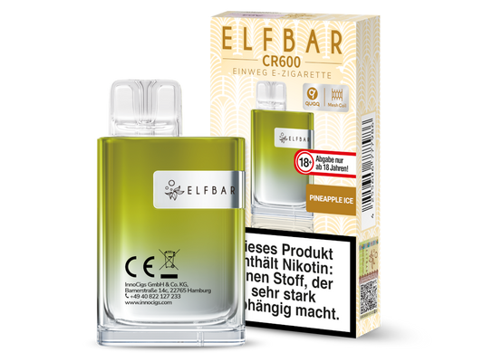 Elfbar - CR600 Einweg E-Zigarette - Pineapple Ice 20 mg/ml