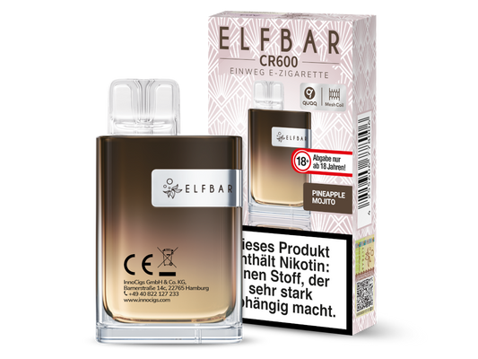 Elfbar - CR600 Einweg E-Zigarette - Pineapple Mojito 20 mg/ml