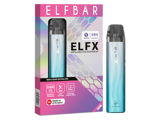 Elfbar - Elfx E-Zigaretten Set silber-blau