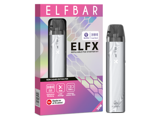 Elfbar - Elfx E-Zigaretten Set silber