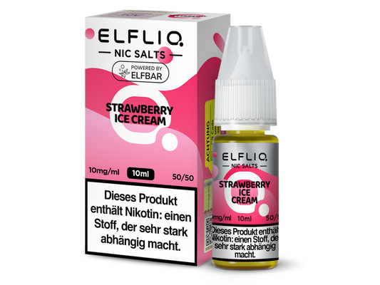 ELFLIQ - Strawberry Ice Cream - Nikotinsalz Liquid 10 mg/ml