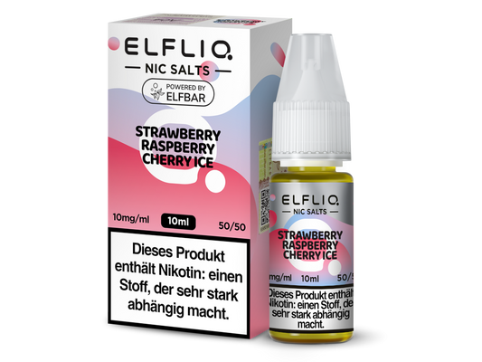 ELFLIQ - Strawberry Raspberry Cherry Ice - Nikotinsalz Liquid 10 mg/ml