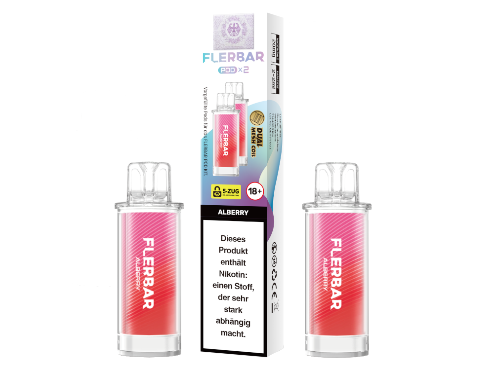 Flerbar - POD Alberry 20 mg/ml (2 Stück pro Packung)
